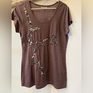 Embellished Mauve Top